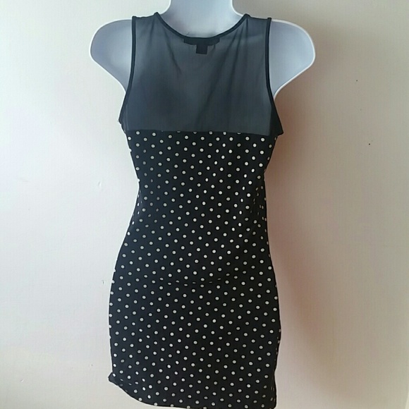 2/$15 Forever 21 Tunic Polka-dot M - Picture 2 of 4